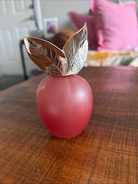 Avon Birds of Paradise Fruit Glass Bottle Empty Canister